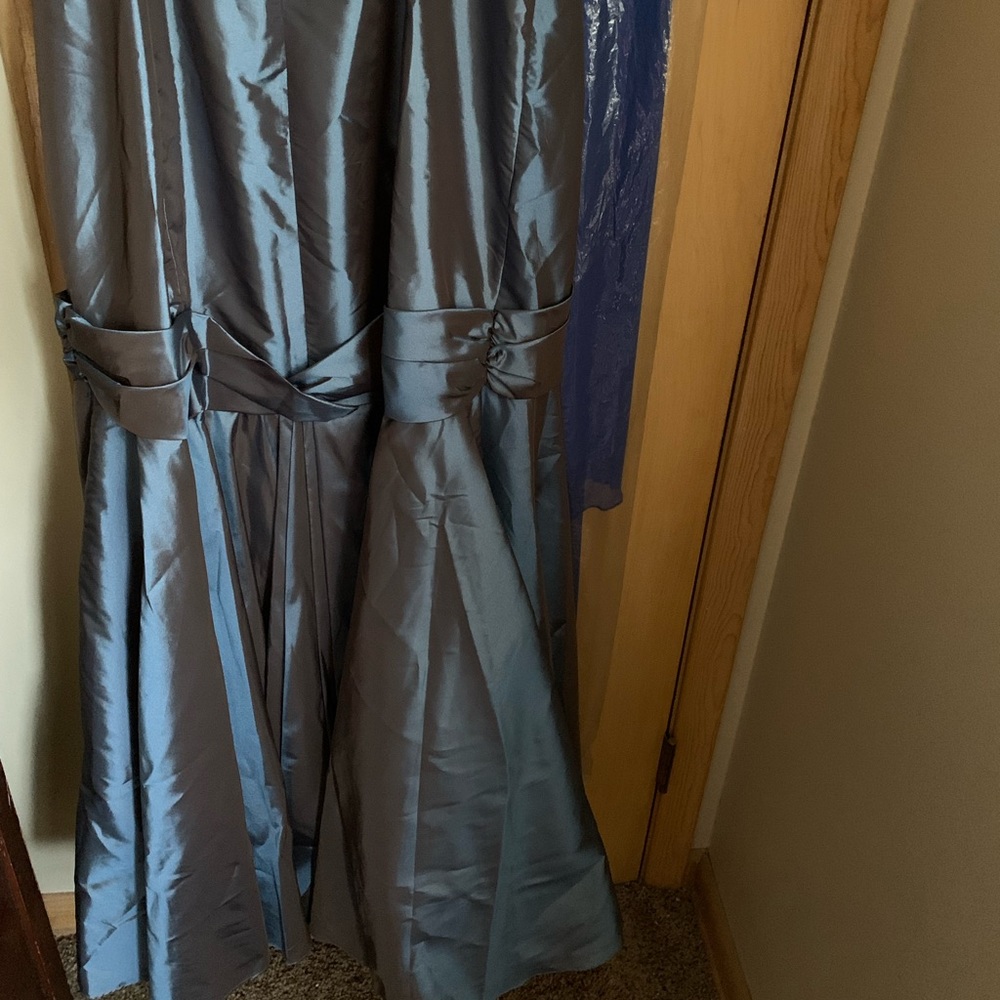 Formal dress in a beautiful blue/silver color.